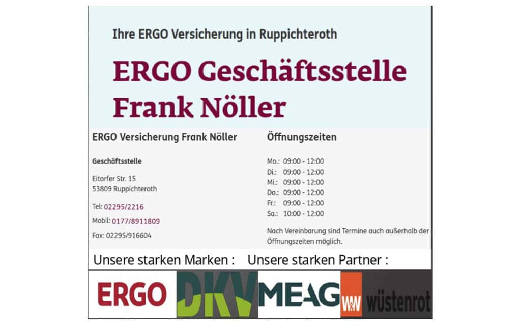 ERGO Versicherung Ruppichteroth Kontakt und Öffnungszeiten